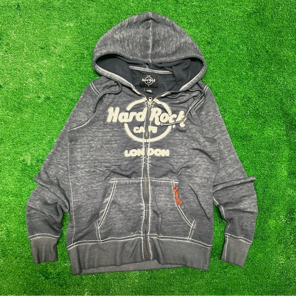 Hard Rock Cafe Charcoal Hoodie with London Logo